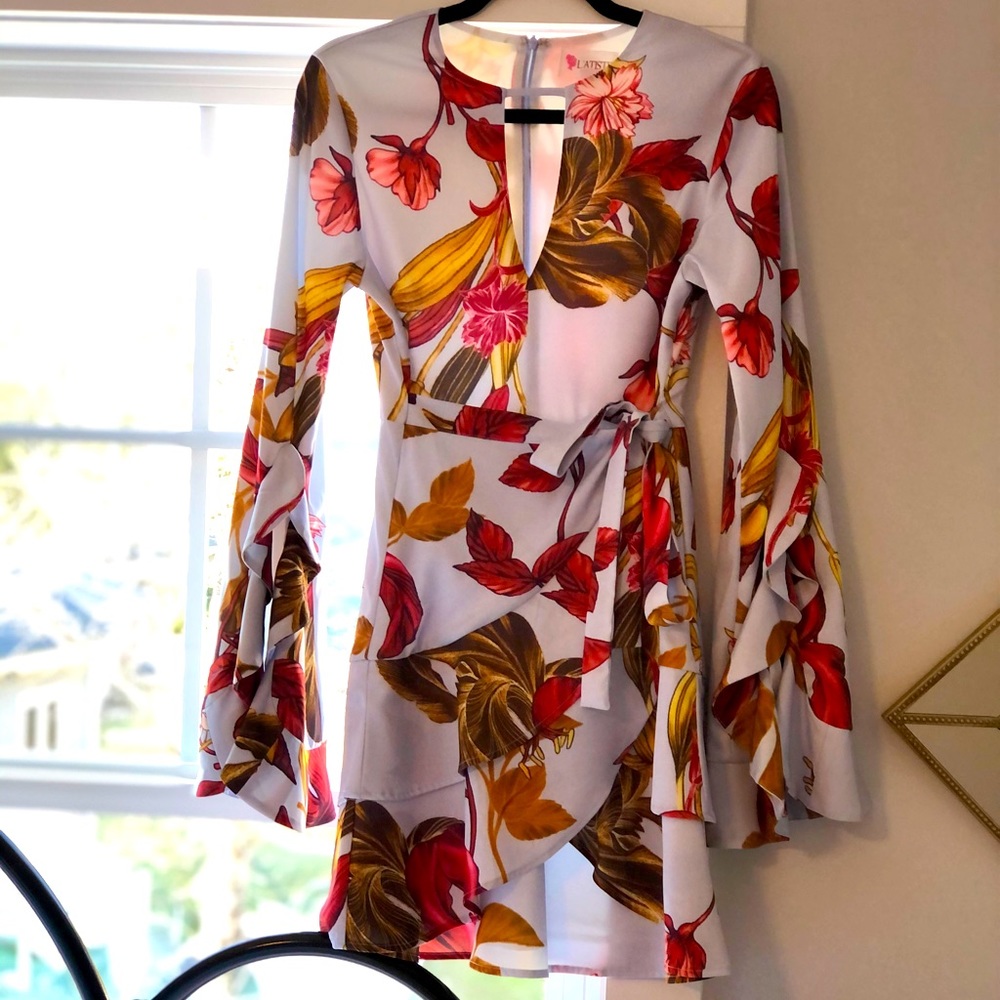 L’ATISTE statement sleeve dress